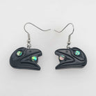 Native Argillite Raven Earrings by Haida artist Amy Edgars