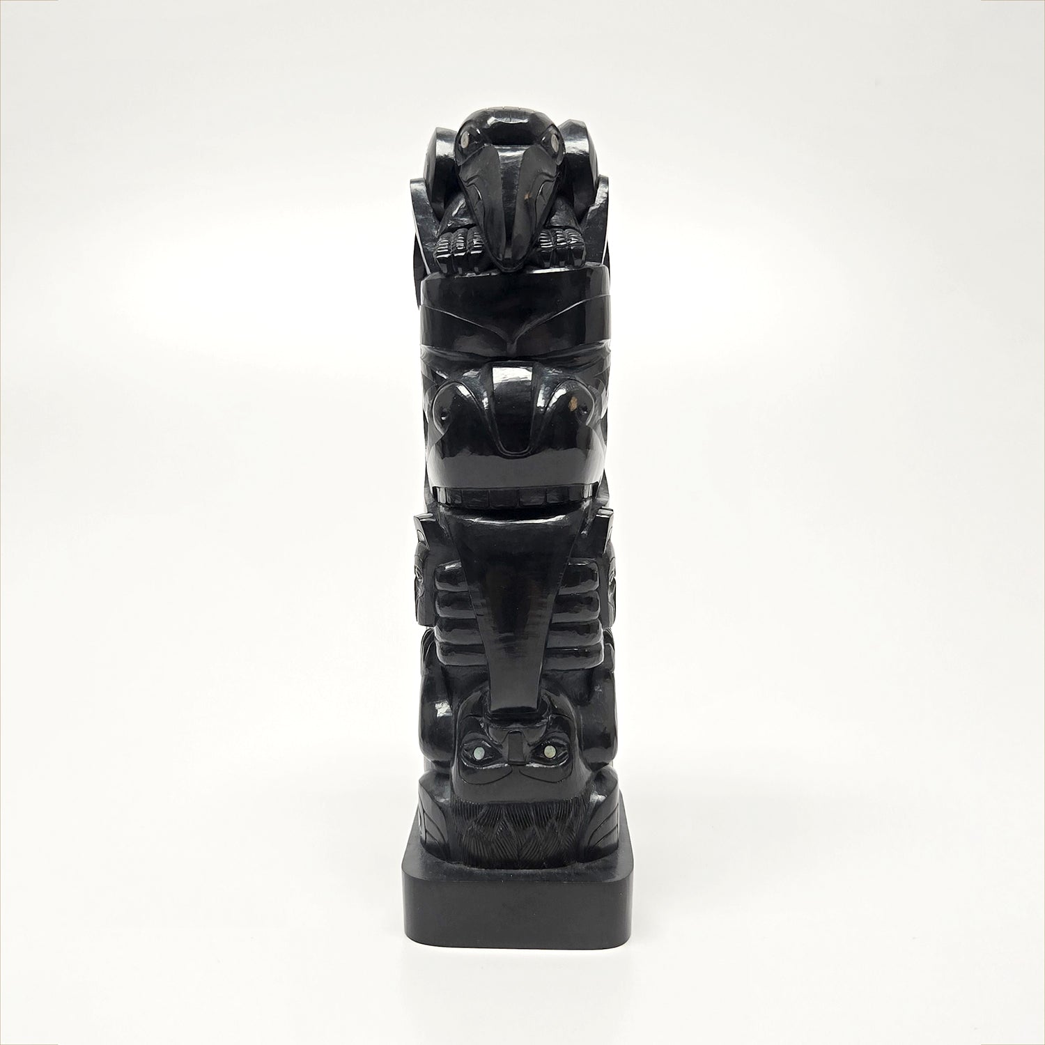 Argillite Totem Pole by Haida artist Andrew Williams