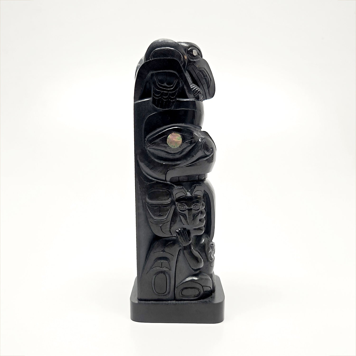 Argillite Totem Pole by Haida artist Andrew Williams