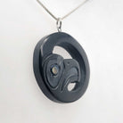 Argillite and Abalone Eagle Pendant by Haida artist Amy Edgars