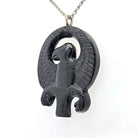 Argillite Eagle Pendant by Haida artist Claude Davidson