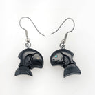 Argillite Salmon Earrings by Haida artist Amy Edgars