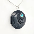 Argillite Salmon Egg Pendant by Haida artist Amy Edgars