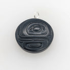 Argillite Salmon Head Pendant by Haida artist Gryn White