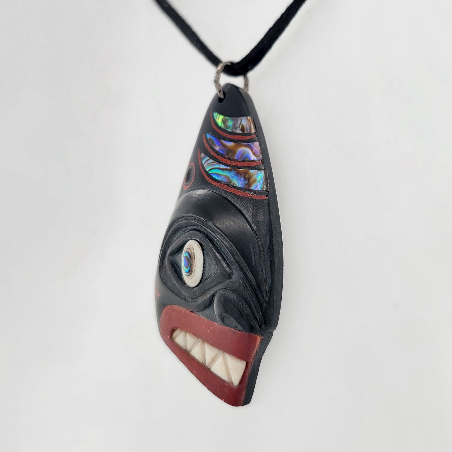 Argillite Shark Pendant by Haida carver Gary Minaker-Russ