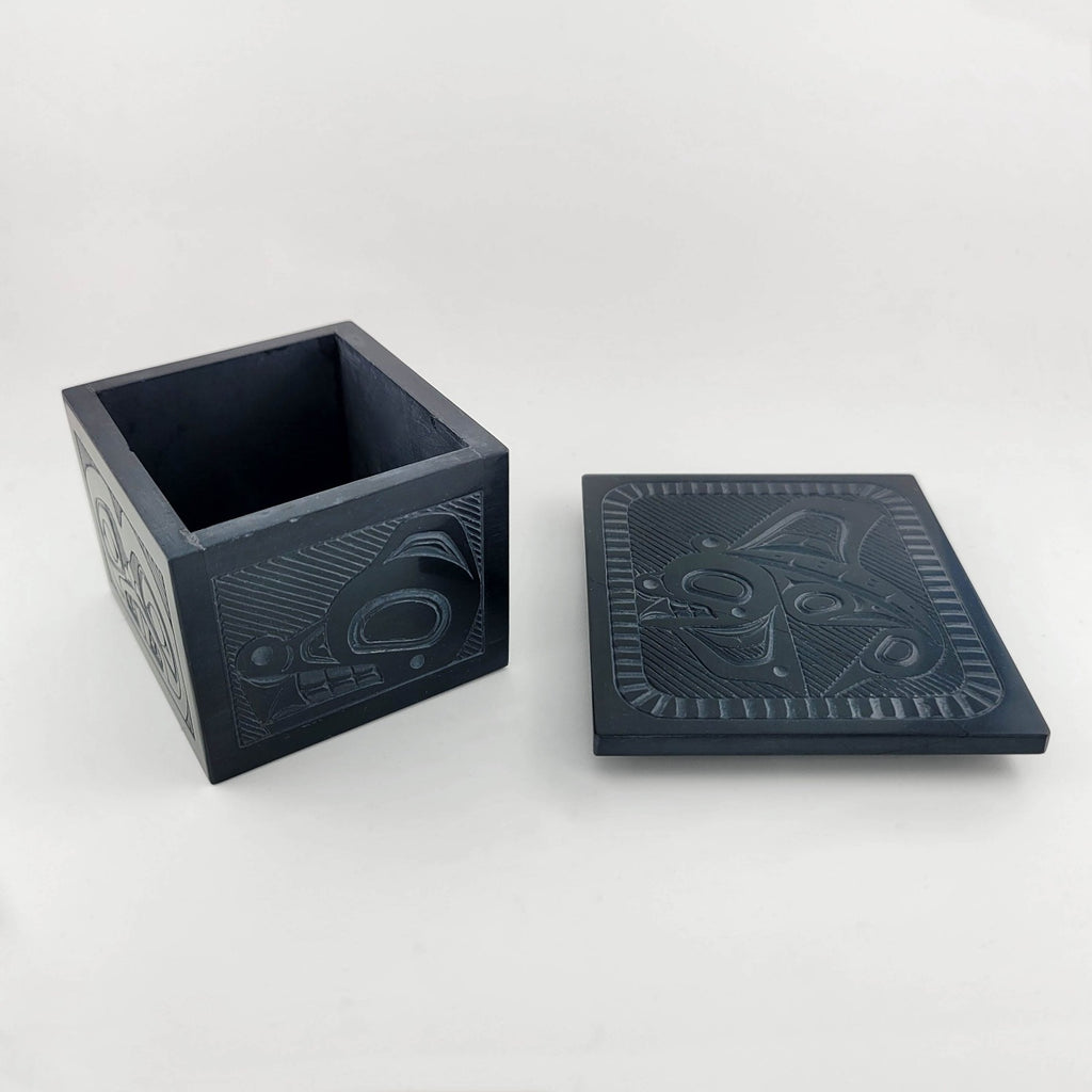 Small Argillite Box by Haida artist Andrew Thomas