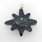 Native Argillite Sun Pendant by Haida artist Amy Edgars