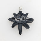 Native Argillite Sun Pendant by Haida artist Amy Edgars