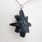 Native Argillite Sun Pendant by Haida artist Amy Edgars