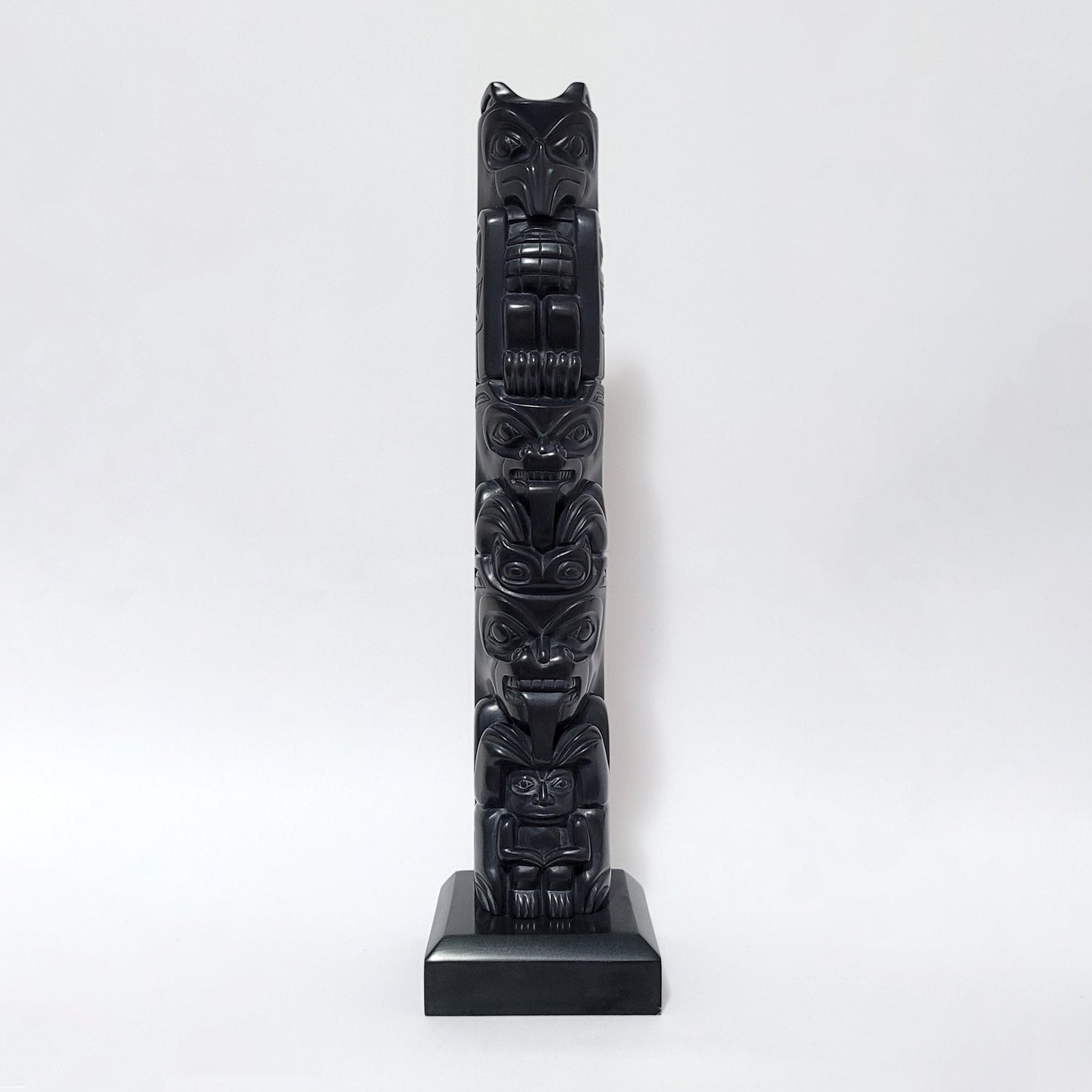 Argillite Totem Pole by Haida artist Gryn White