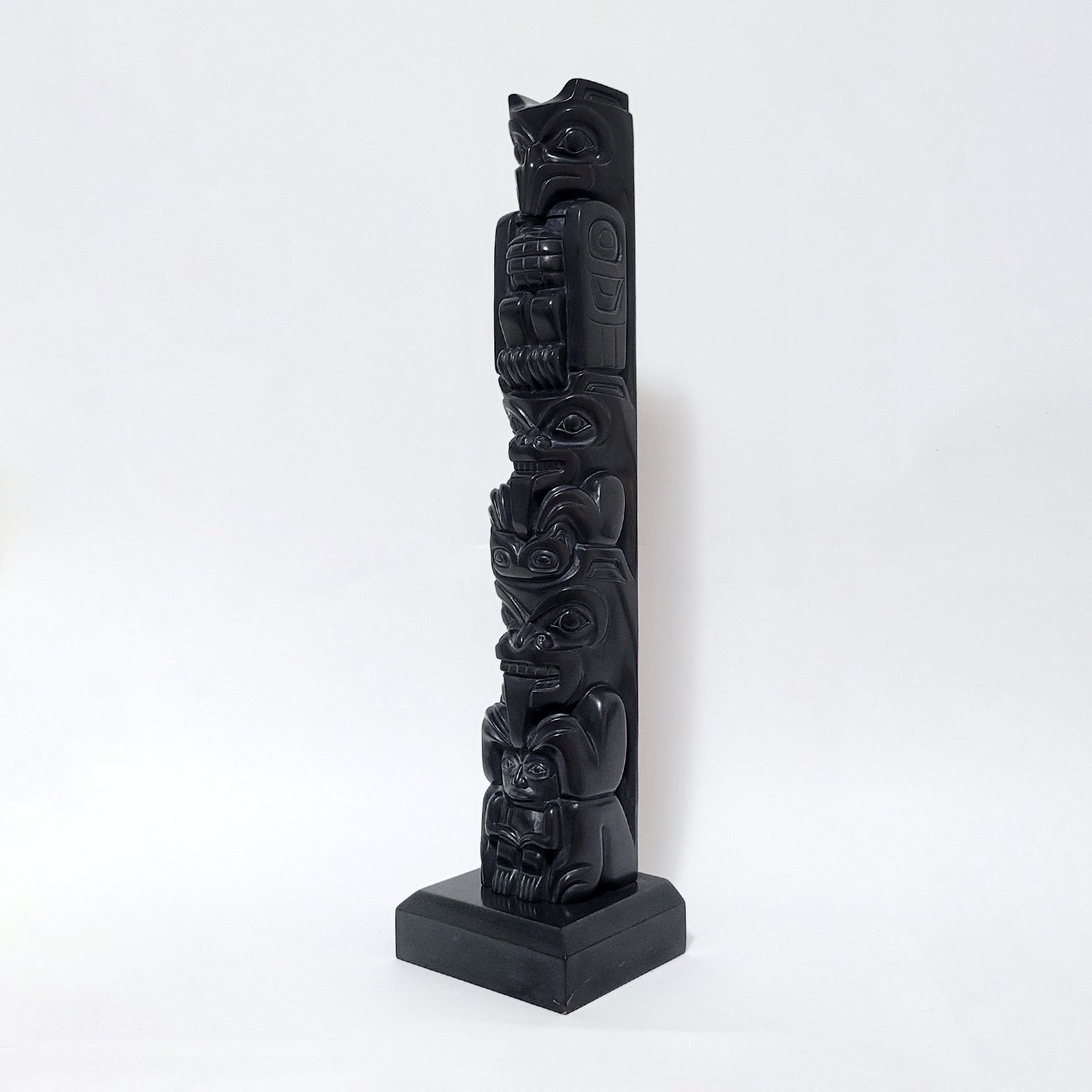 Argillite Totem Pole by Haida artist Gryn White