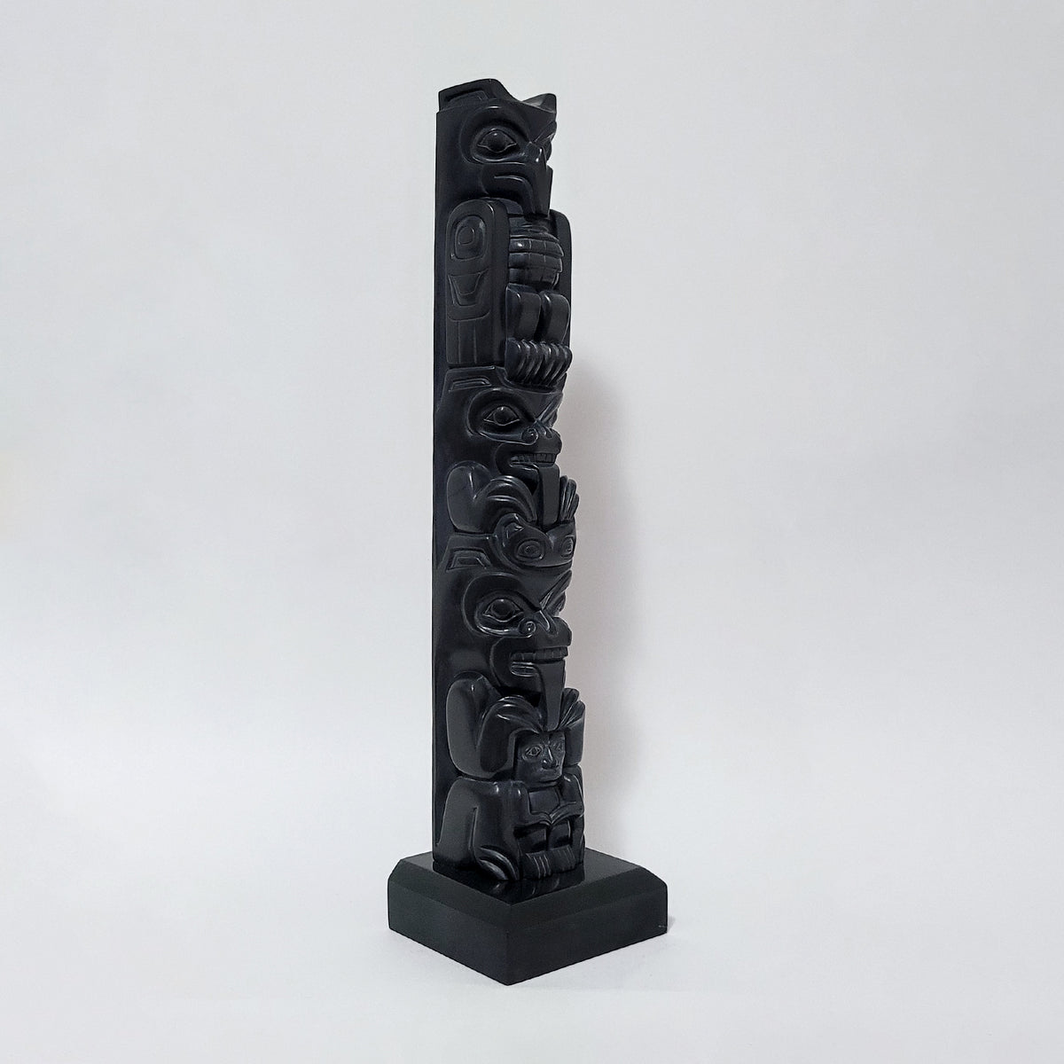 Argillite Totem Pole by Haida artist Gryn White – Spirits of the West ...
