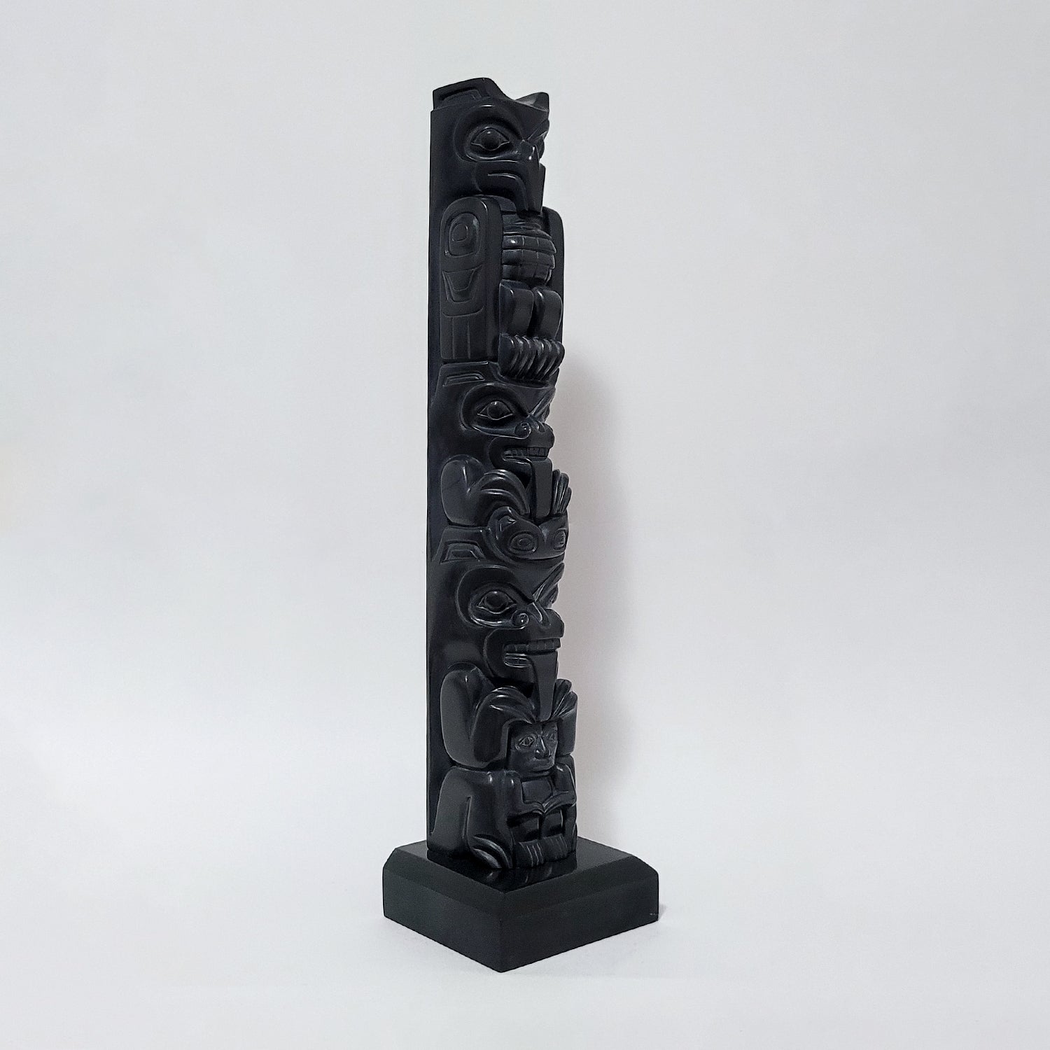 Argillite Totem Pole by Haida artist Gryn White