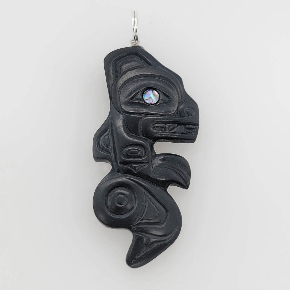 Argillite Transforming Killer Pendant by Gryn White, Haida – Spirits of ...