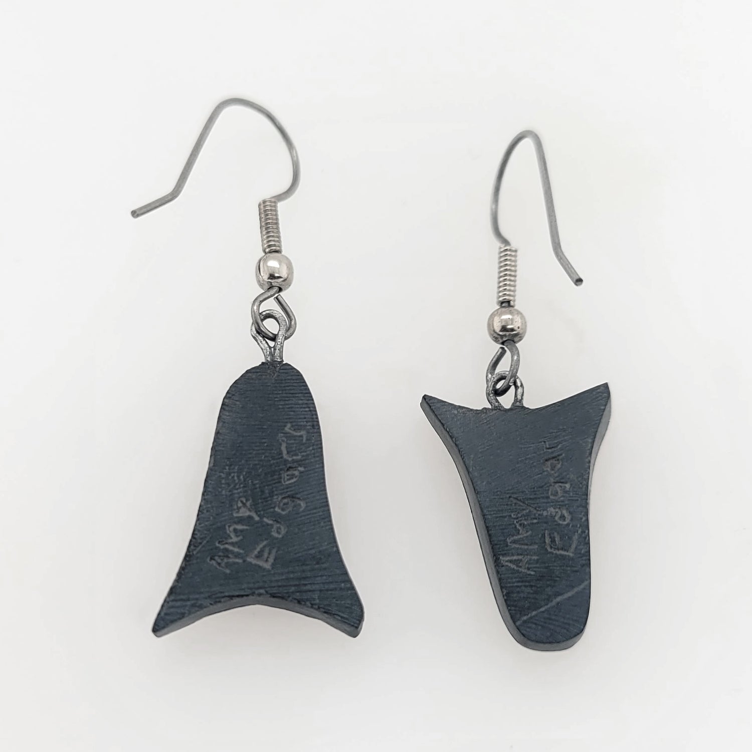 Argillite Formline Earrings by Haida artist Amy Edgars