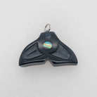 Argillite and Abalone Whale Tail Pendant by Haida artist Amy Edgars