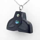 Argillite Whale Tail Pendant by Haida Artist Amy Edgars