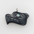 Haida Wolf Argillite Pendant by Amy Edgars