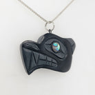 Haida Wolf Argillite Pendant by Amy Edgars