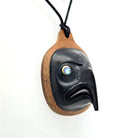 Argillite and Yew Eagle Pendant by Haida artist Ron Russ