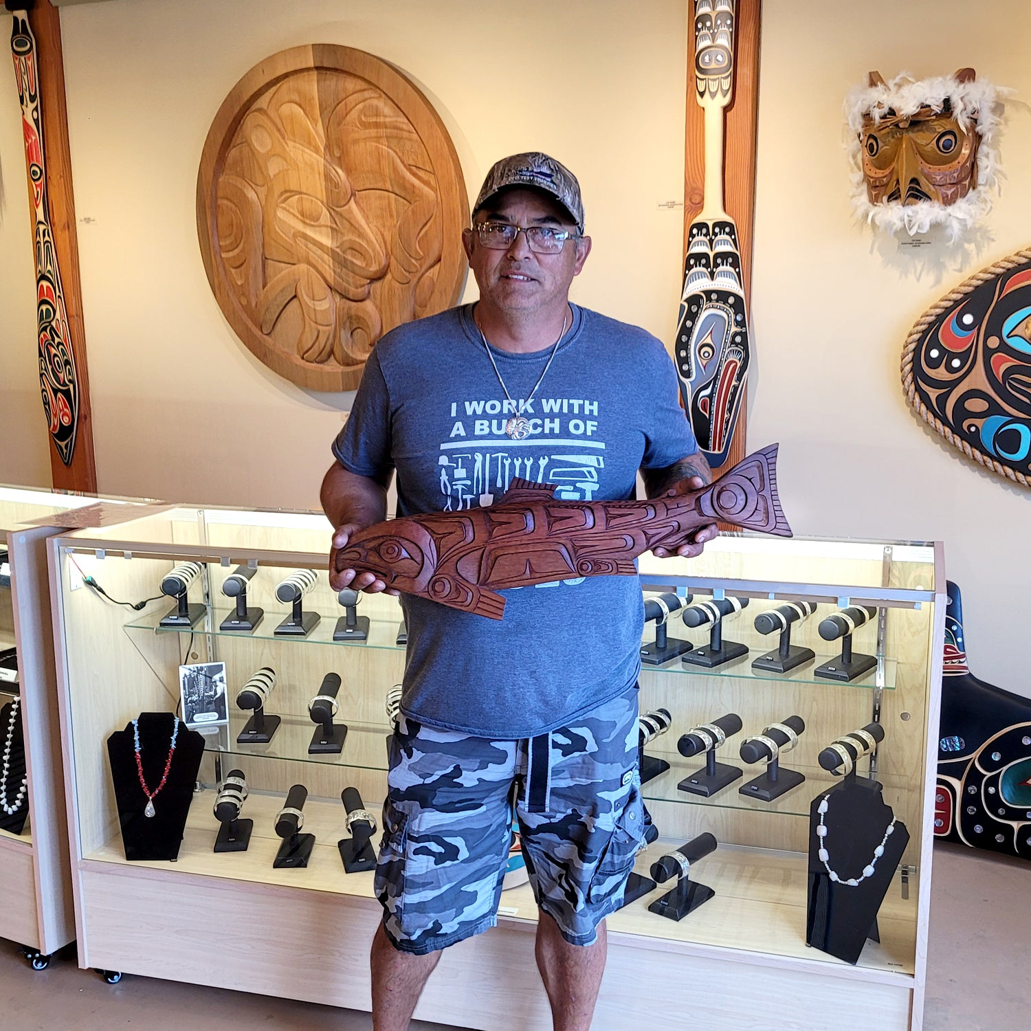 Salmon Panel by Kwakwaka'wakw carver Aubrey Johntson