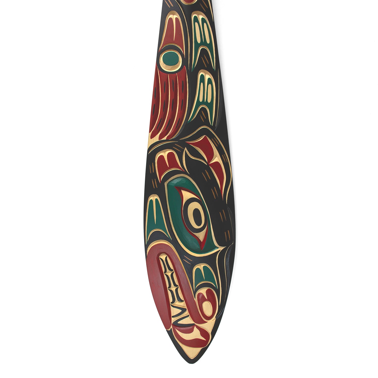 Bear Paddle hand-carved by Kwakwaka'wakw artist Tom D. Hunt