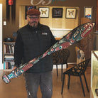 Bear Paddle hand-carved by Kwakwaka'wakw artist Tom D. Hunt