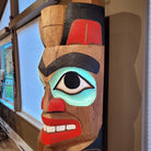 Haida Bear Raven Transformation Totem Pole