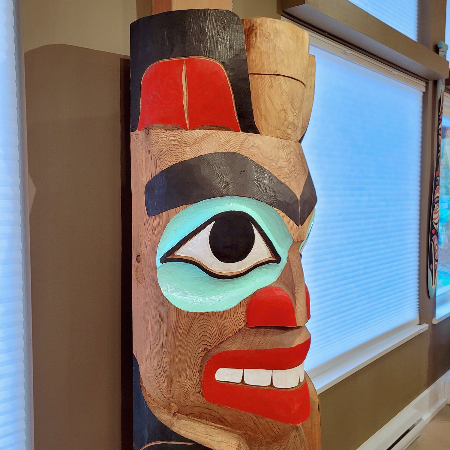 Haida Bear Raven Transformation Totem Pole