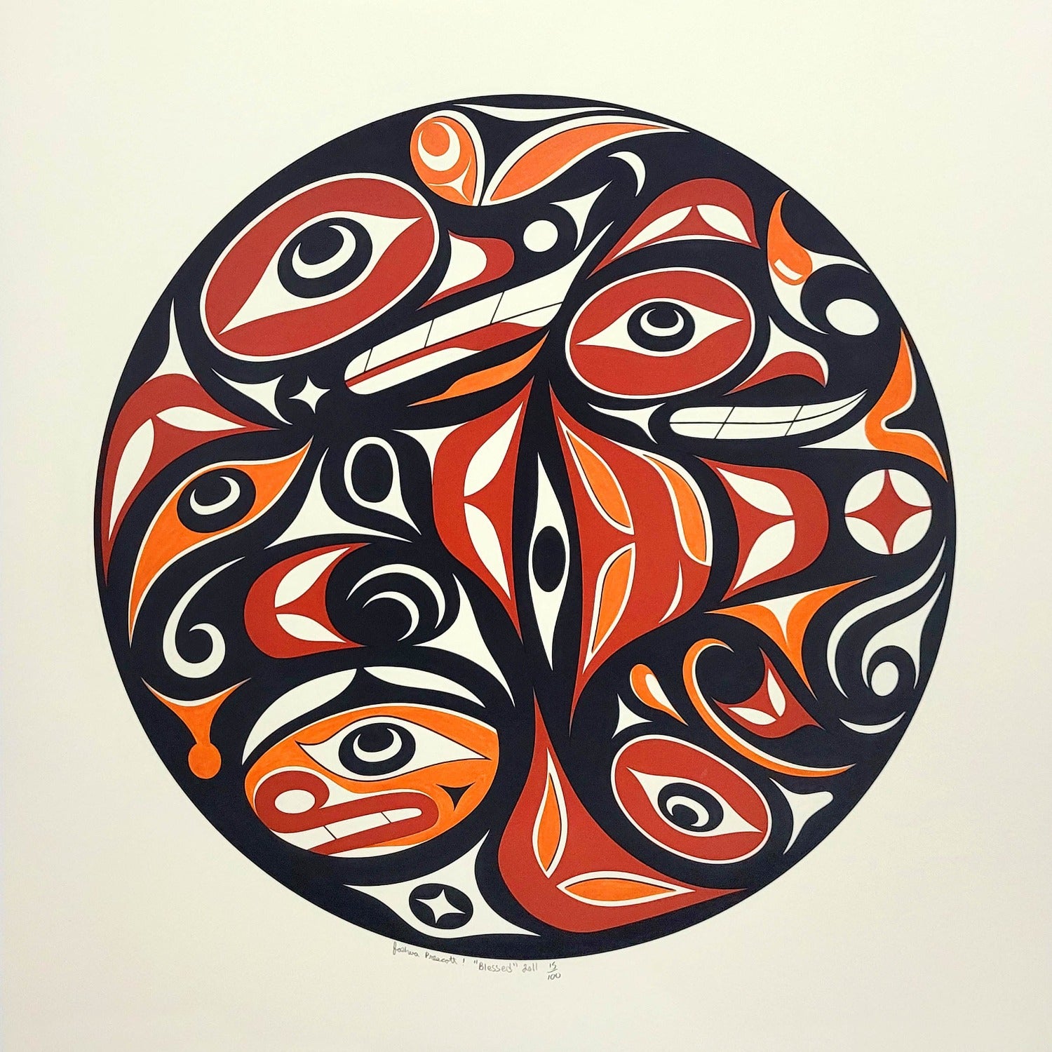 Wolf and Orca Limited Edition Print by Nuu-chah-nulth artist Joshua Prescott