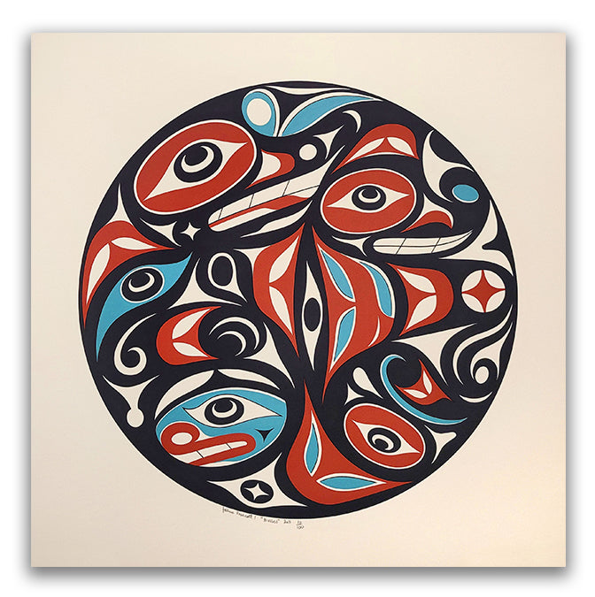 Wolf and Orca Limited Edition Print by Nuu-chah-nulth artist Joshua Prescott