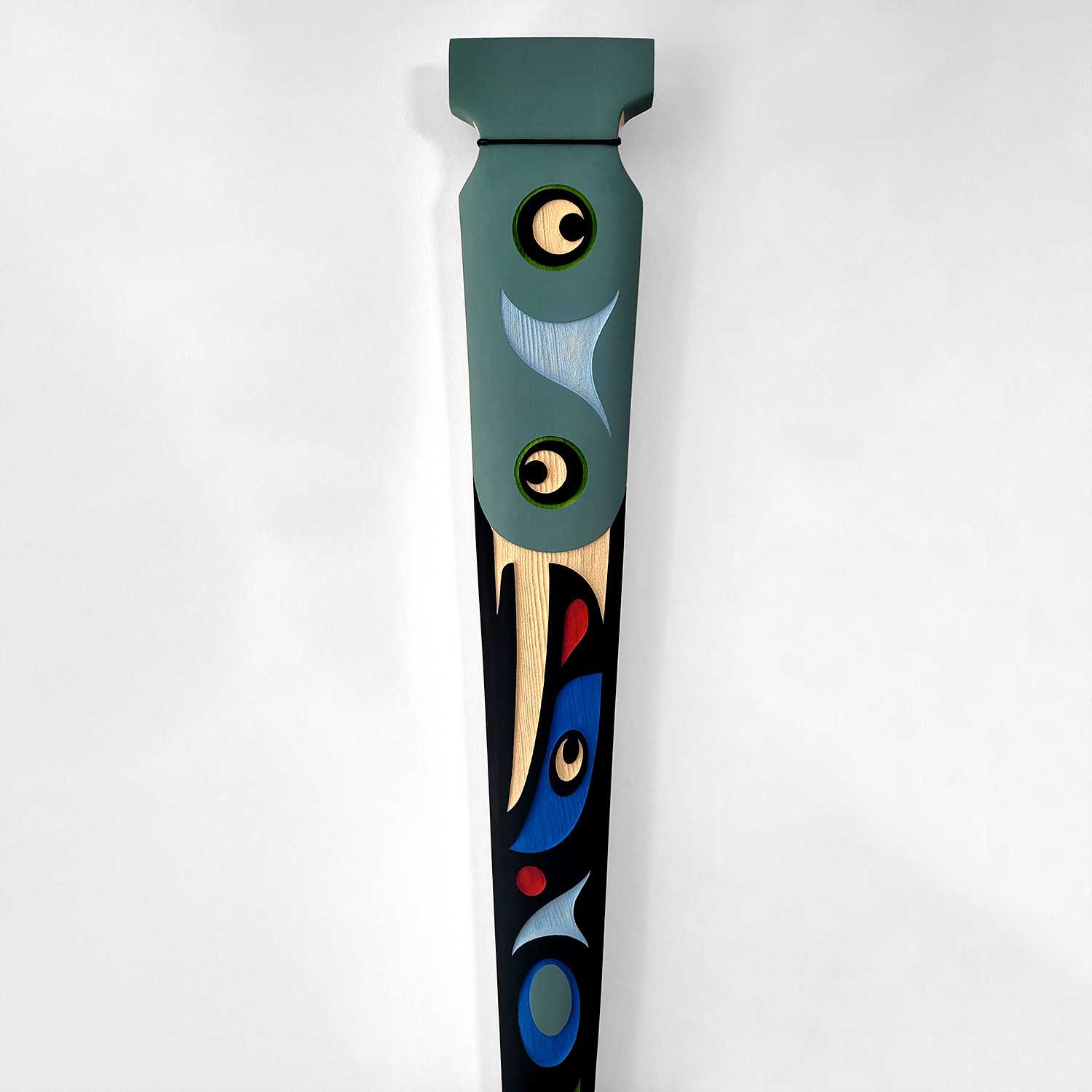 Sandblasted Raven Paddle by Kwakwaka'wakw Artist Trevor Hunt