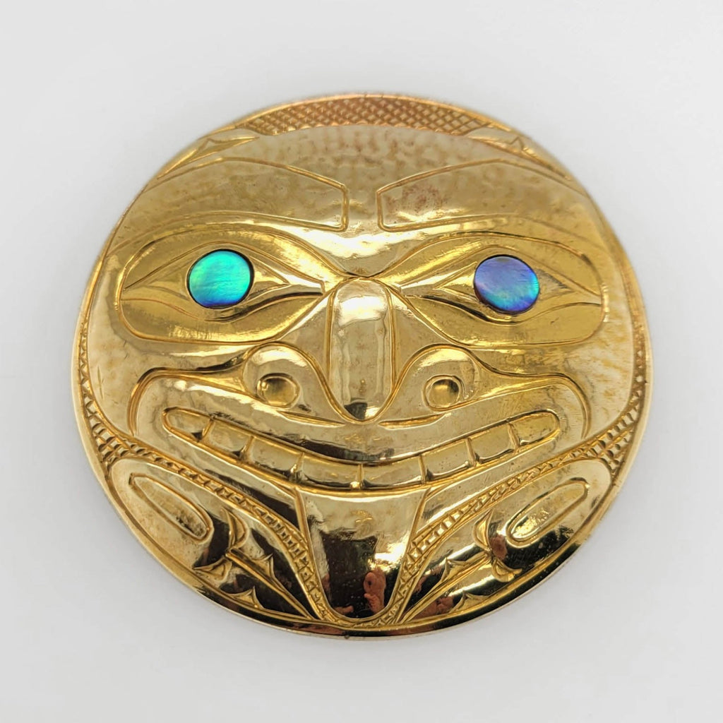 Indigenous Bear Brass Pendant by Haida artist Derek White