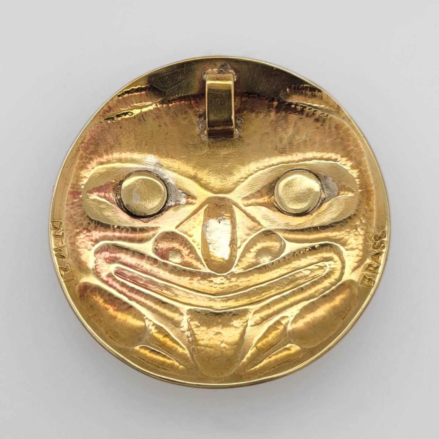 Indigenous Bear Brass Pendant by Haida artist Derek White