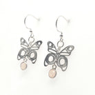 Silver Butterfly Earrings by Morgan Asoyuf