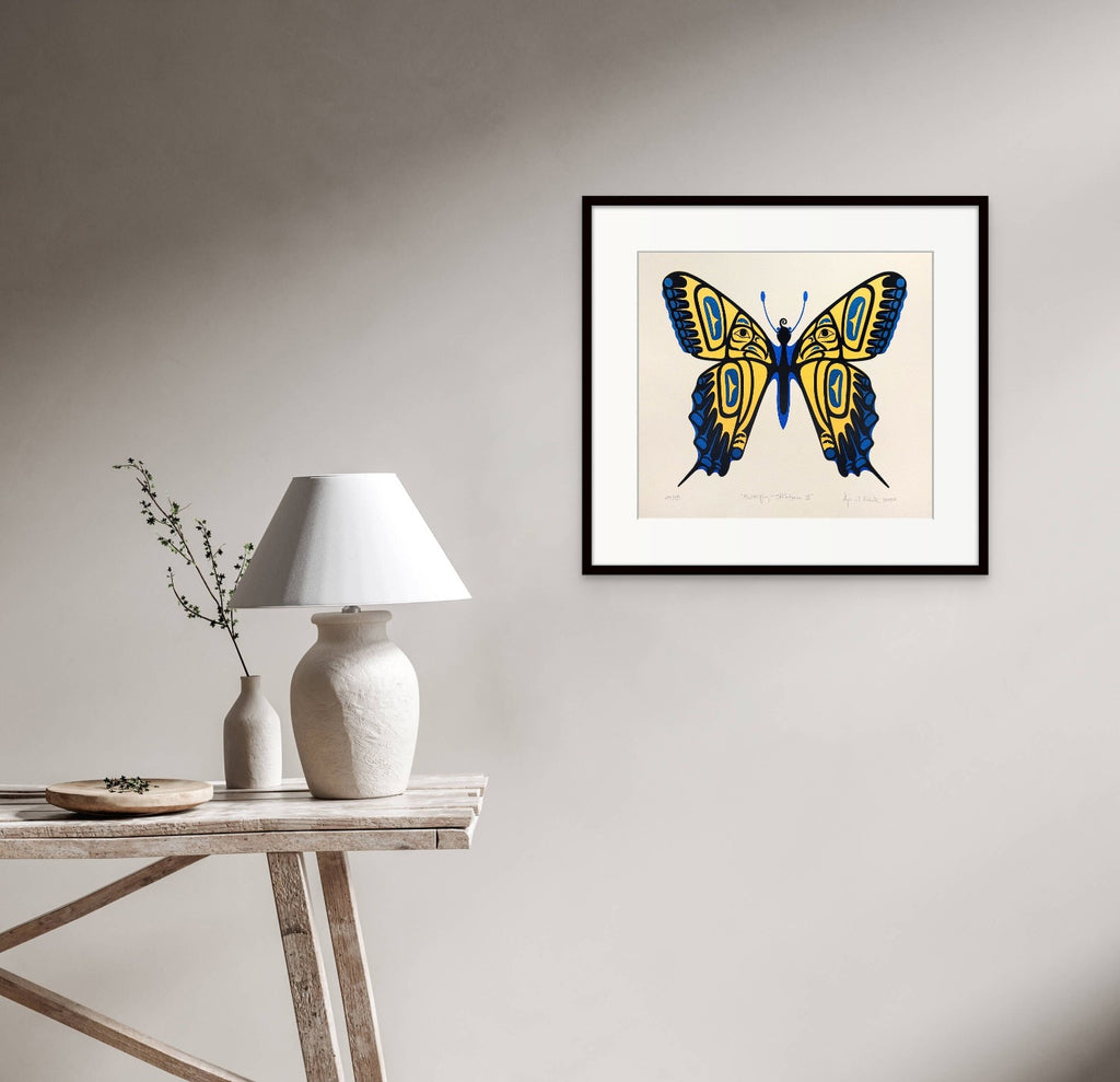 Butterfly Limited Edition Screen Print by Haida artist April White