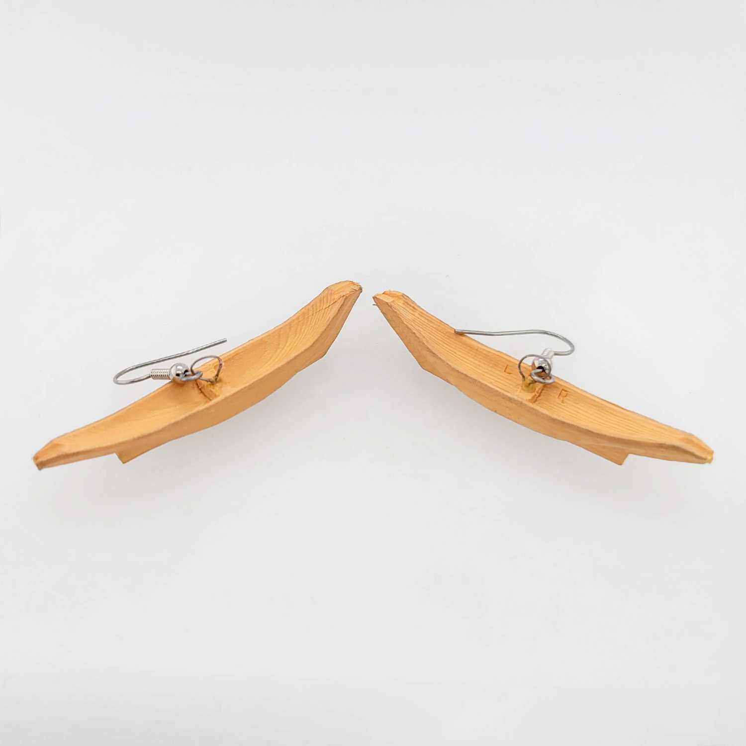 Cedar Canoe Earrings by Haida artist Leon Ridley