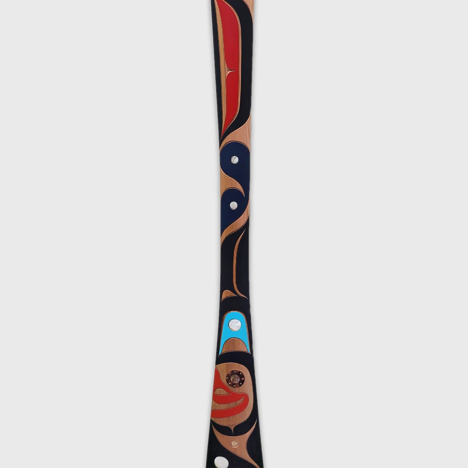 Carved Raven Paddle by Kwakiutl carver Trevor Hunt