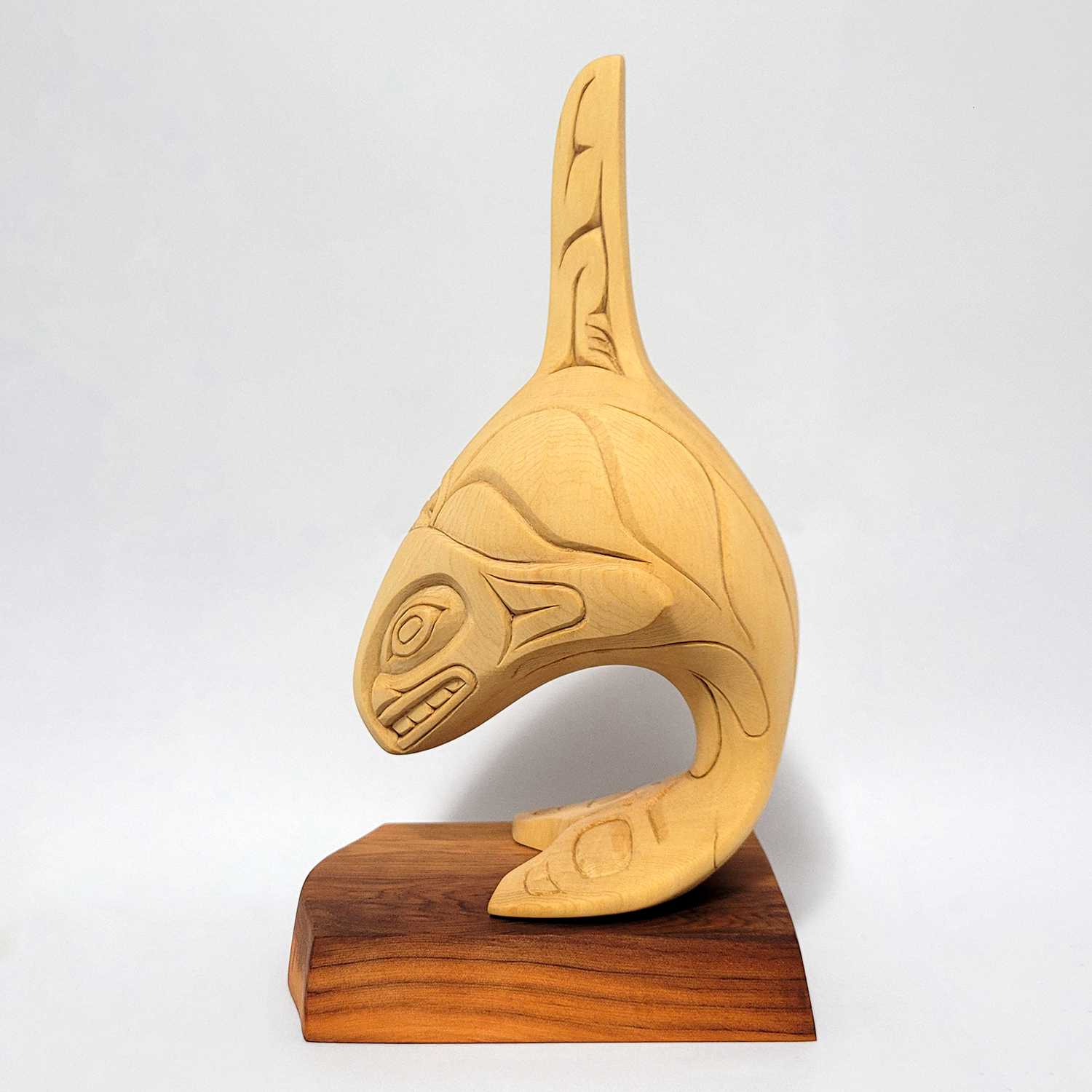 Cedar Killer Whale Sculpture by Kwakwaka'wakw artist Greg Henderson