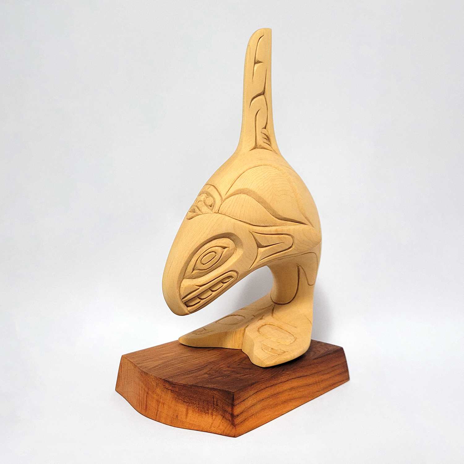 Cedar Killer Whale Sculpture by Kwakwaka'wakw artist Greg Henderson