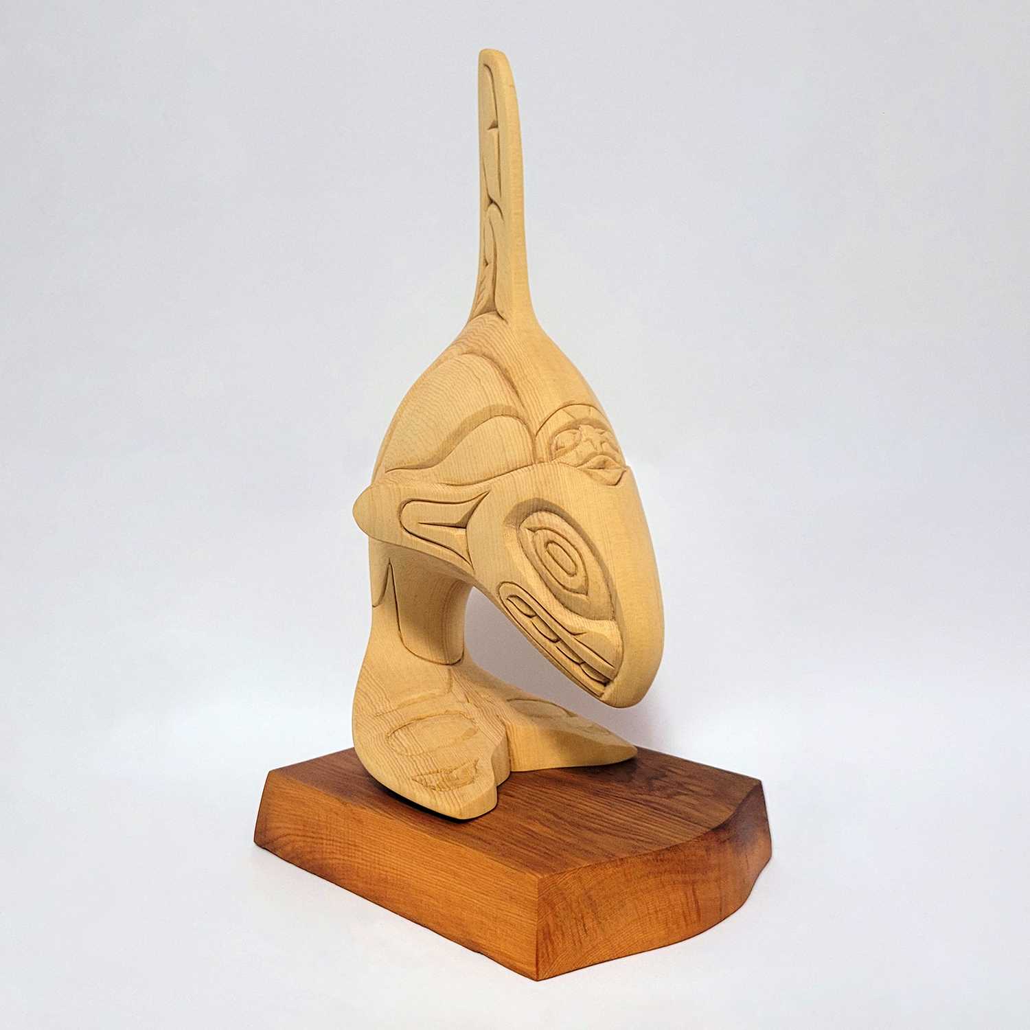 Cedar Killer Whale Sculpture by Kwakwaka'wakw artist Greg Henderson