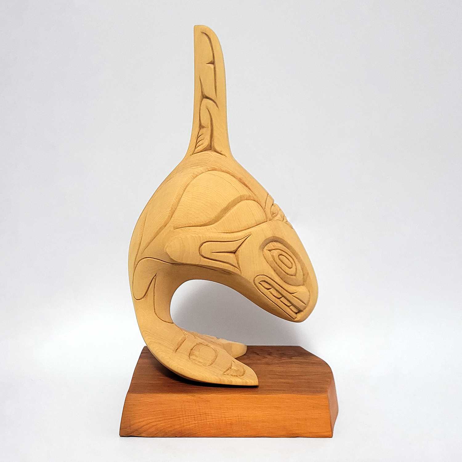 Cedar Killer Whale Sculpture by Kwakwaka'wakw artist Greg Henderson