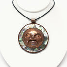 Copper and Abalone Moon Pendant by Haida/Tsimshian artist Mitch Adams