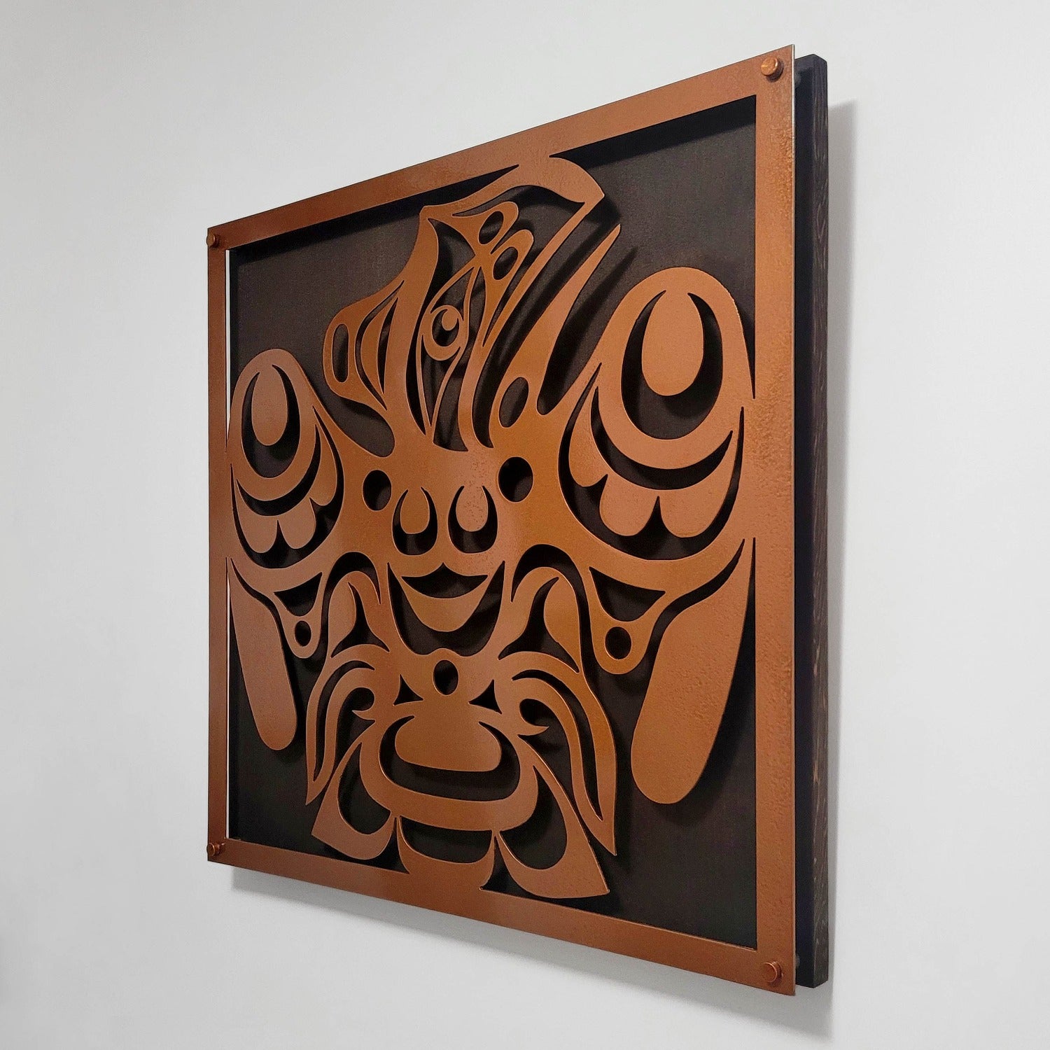 Copper Raven Panel by Kwakiutl artist Trevor Hunt