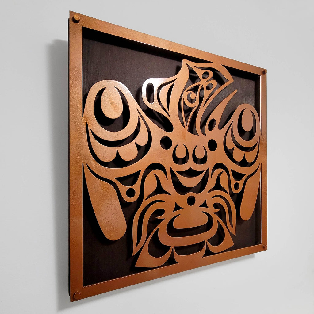 Copper Raven Panel by Kwakiutl artist Trevor Hunt