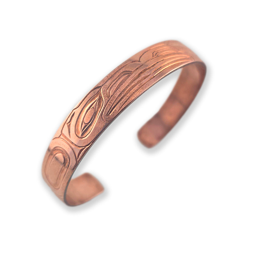 Copper Ravens Bracelet by Haida artist Derek White