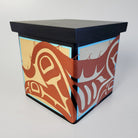 Indigenous Wolf Bentwood Box by Kwakwaka'wakw artist Sandy Johnson