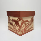 Wolf Bentwood Box made by Kwakwaka'wakw artist Sandy Johnson 