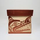 Wolf Bentwood Box made by Kwakwaka'wakw artist Sandy Johnson 