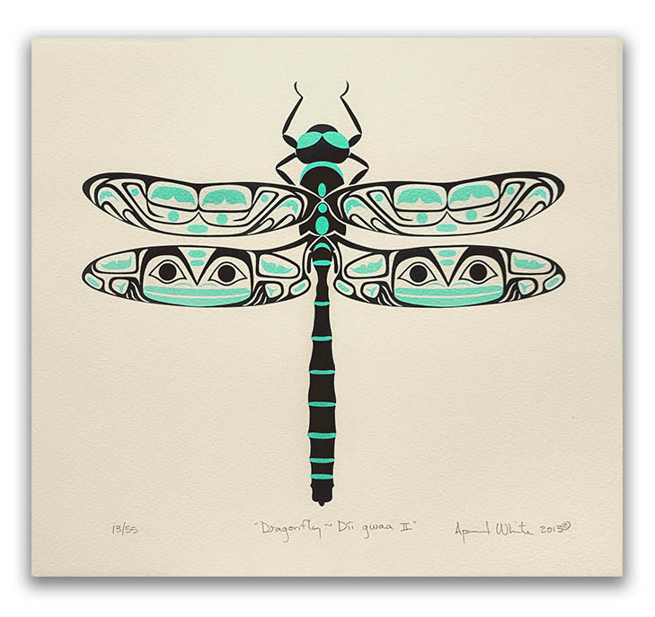 Dragonfly Limited Edition Print by Haida Artist April White